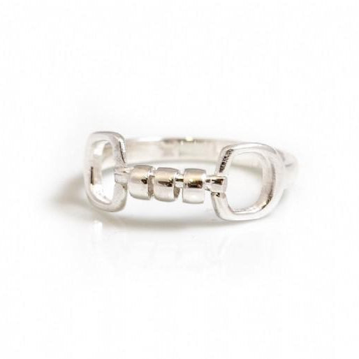 Exclusive Sterling Silver Cherry Roller Snaffle Ring
