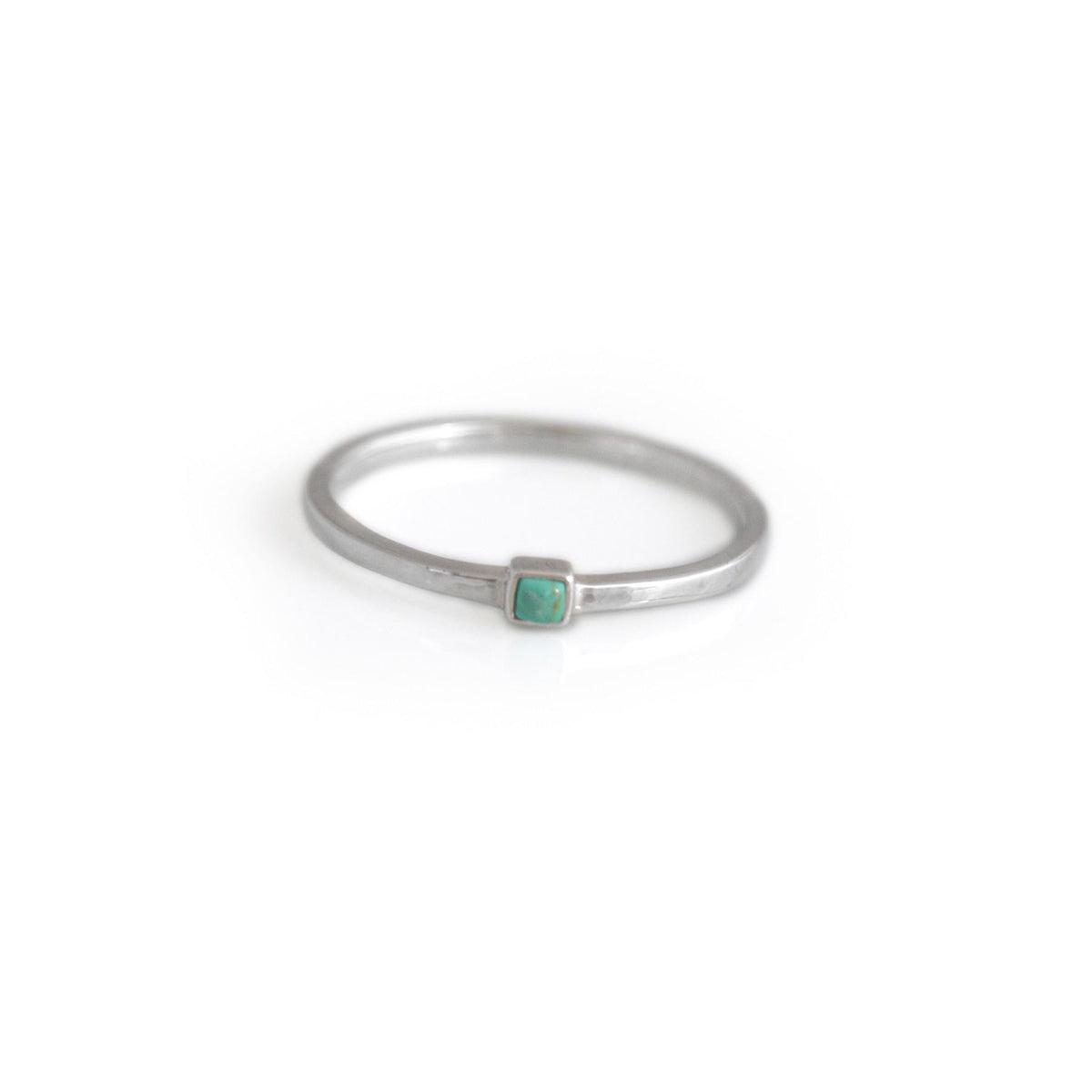 Sterling Silver &amp; Turquoise Ring Dinky Stacking Ring