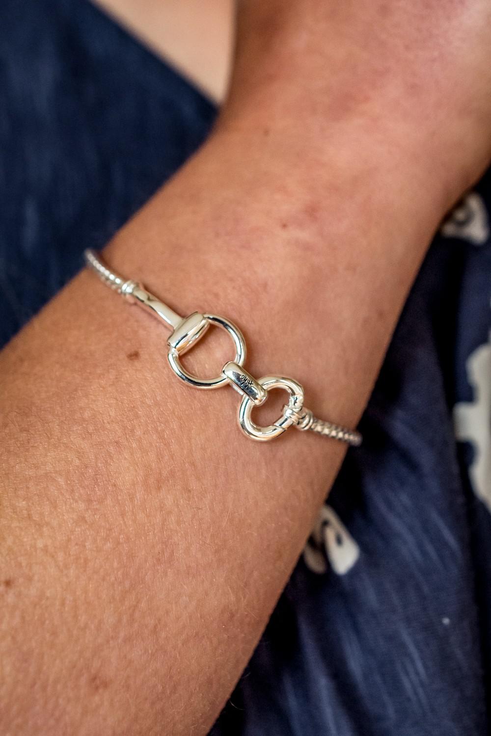 Exclusive Sterling Silver Foxtail Snaffle Bracelet