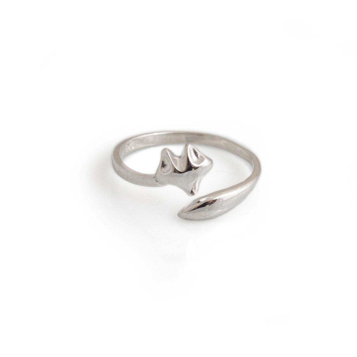 Sterling Silver Adjustable Fox Ring