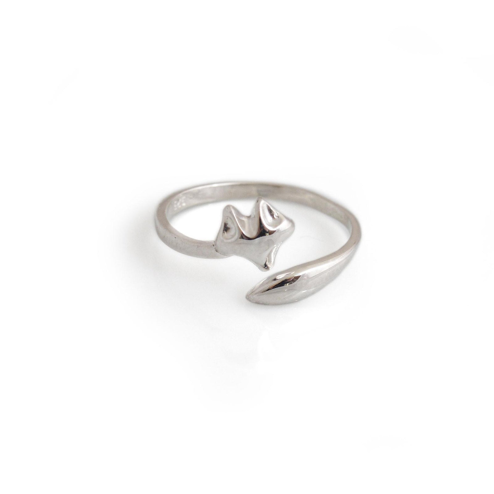 Sterling Silver Adjustable Fox Ring
