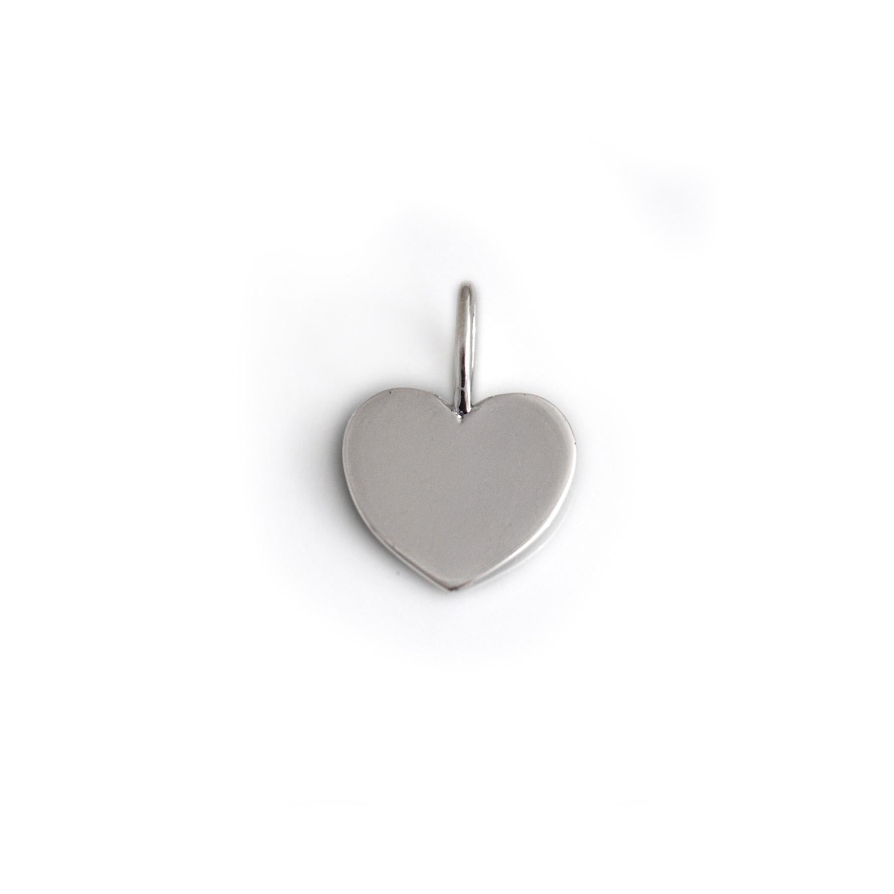 Sterling Silver Engravable Heart Charm