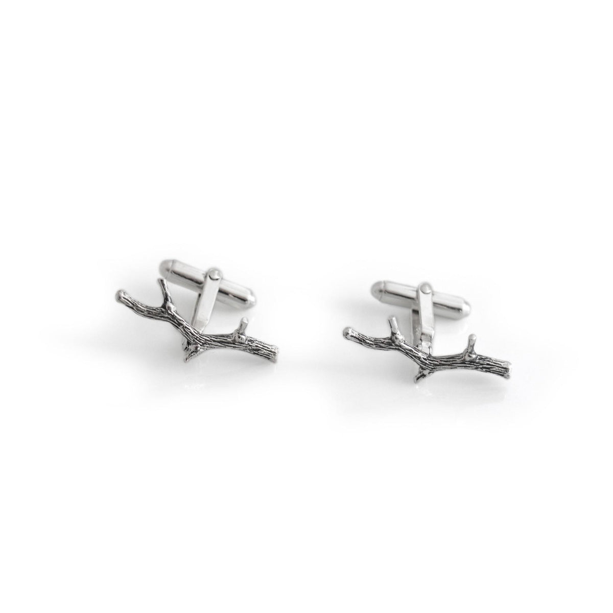 Exclusive Sterling Silver Twig Cufflinks