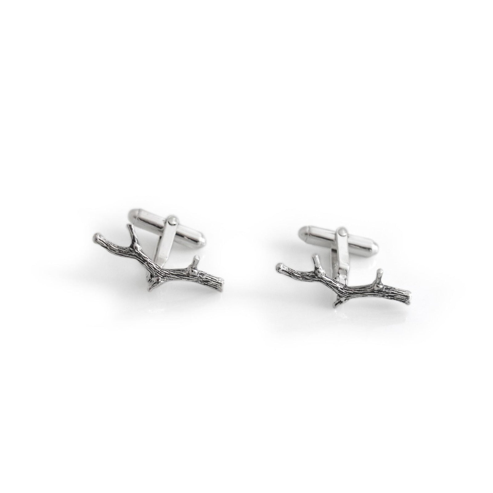 Exclusive Sterling Silver Twig Cufflinks