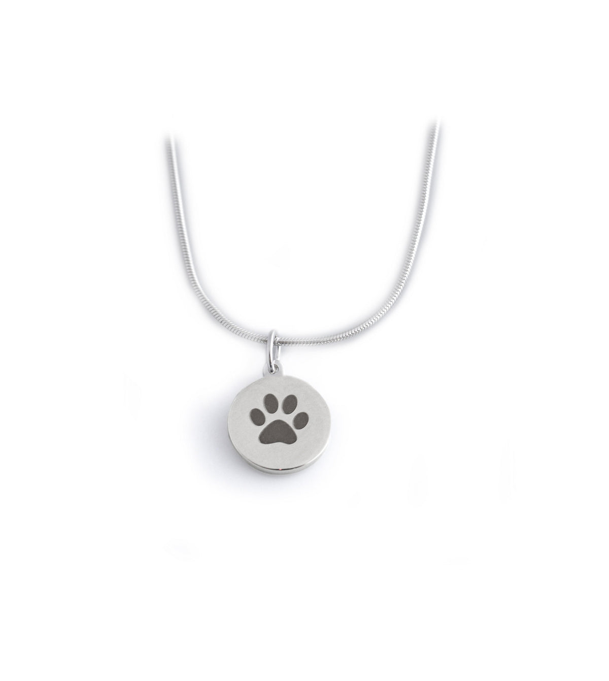 Sterling Silver Paw Print Necklace