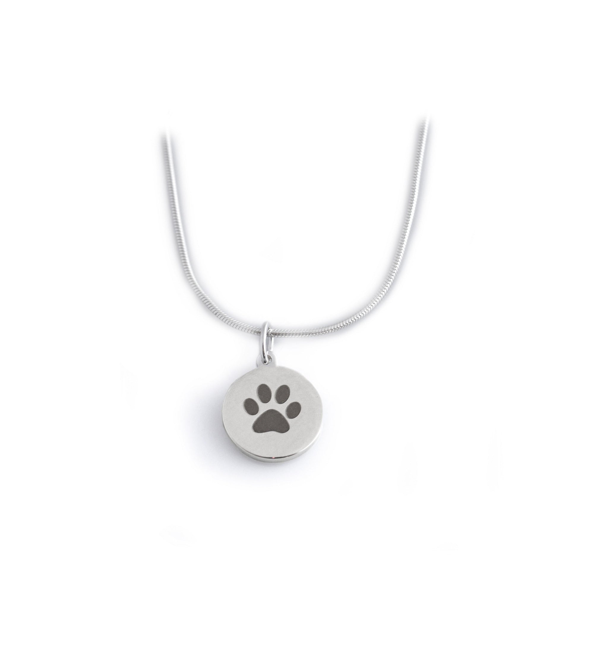 Sterling Silver Paw Print Necklace