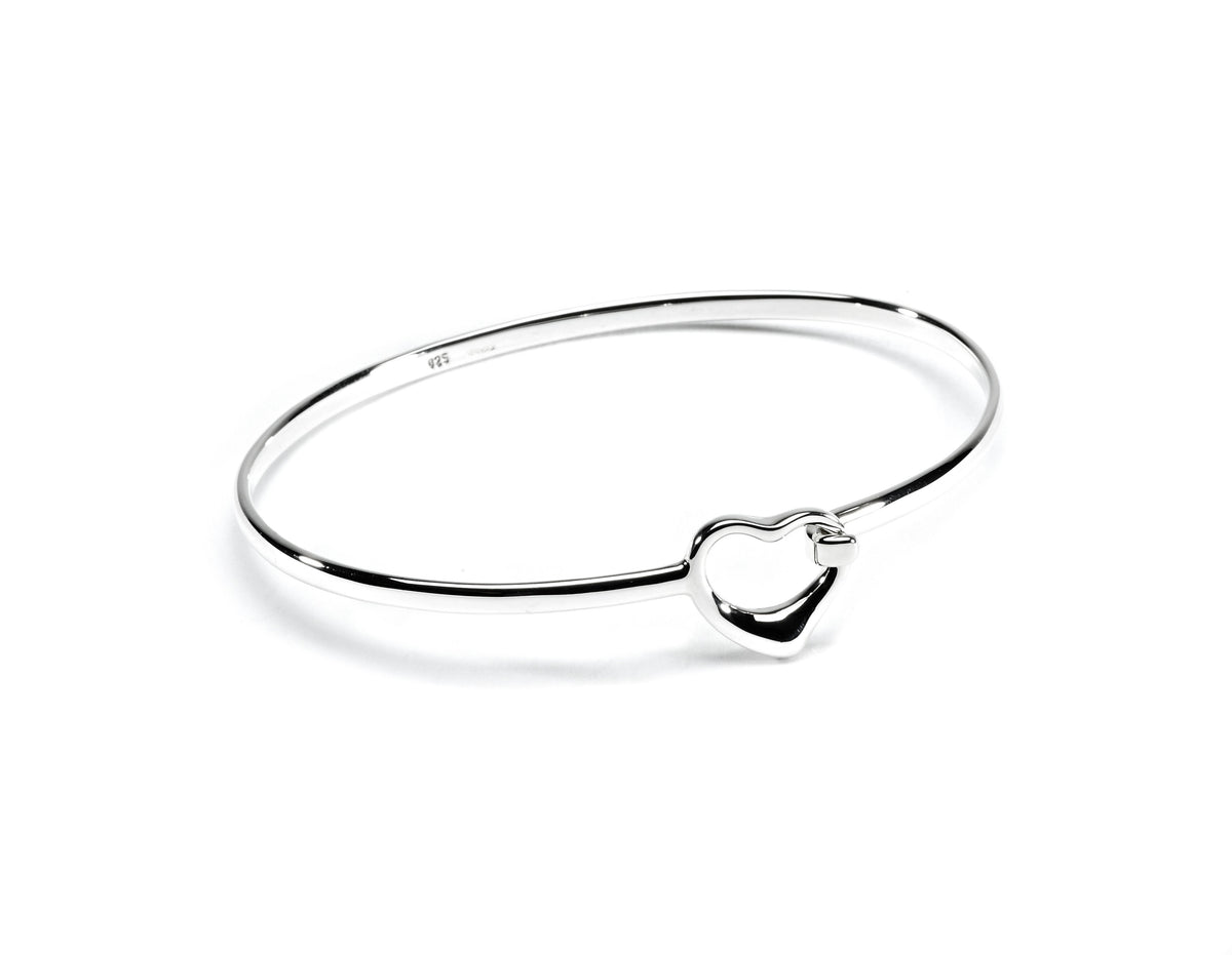 Sterling Silver Heart Clip Bracelet