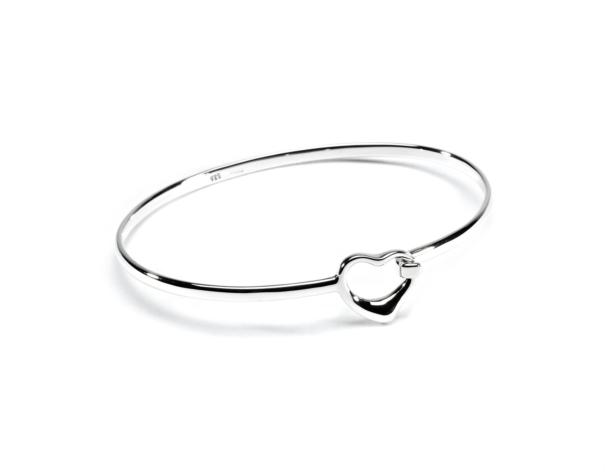 Sterling Silver Heart Clip Bracelet