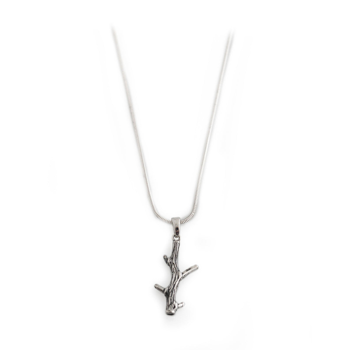 Exclusive Sterling Silver Twig Pendant With Chain