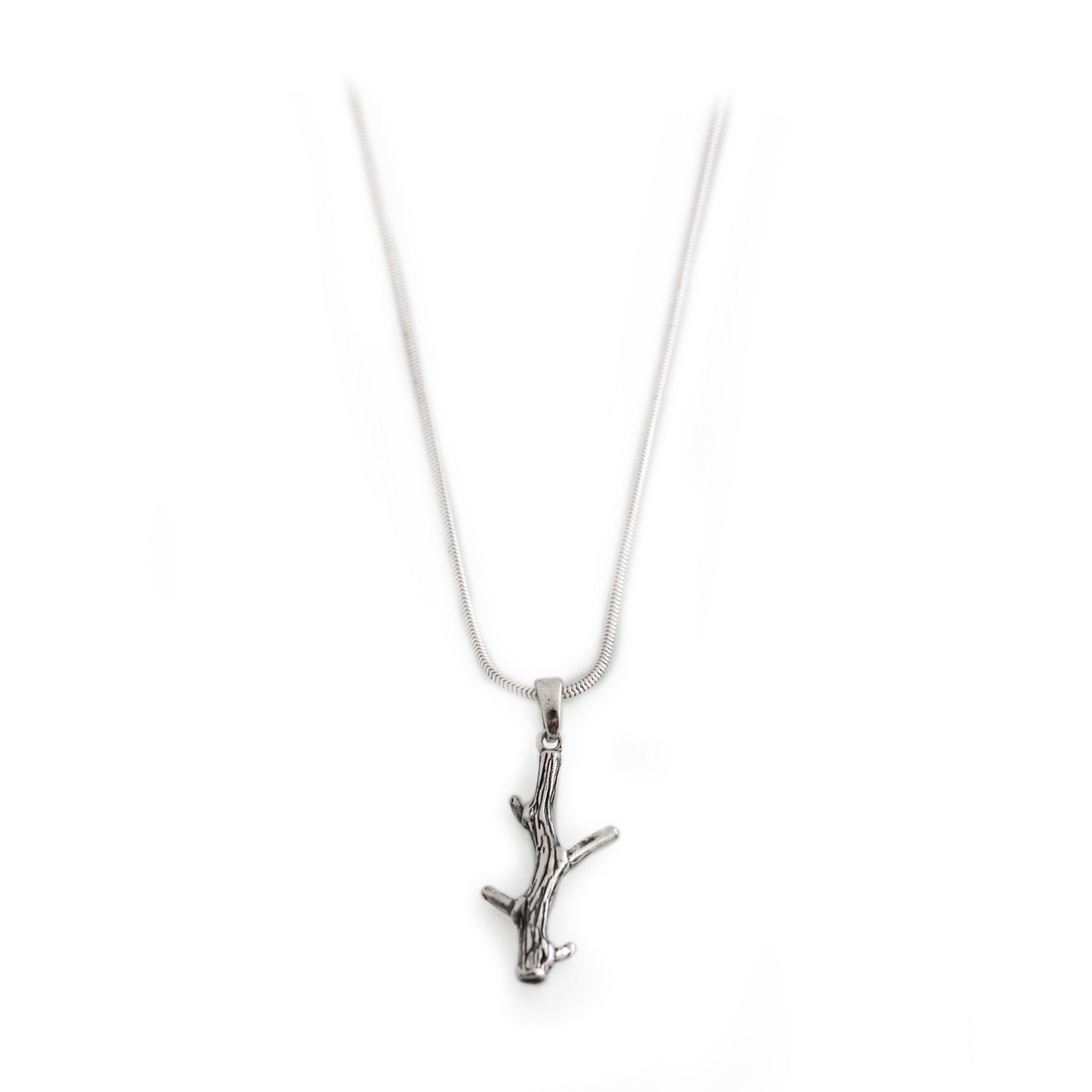 Exclusive Sterling Silver Twig Pendant With Chain