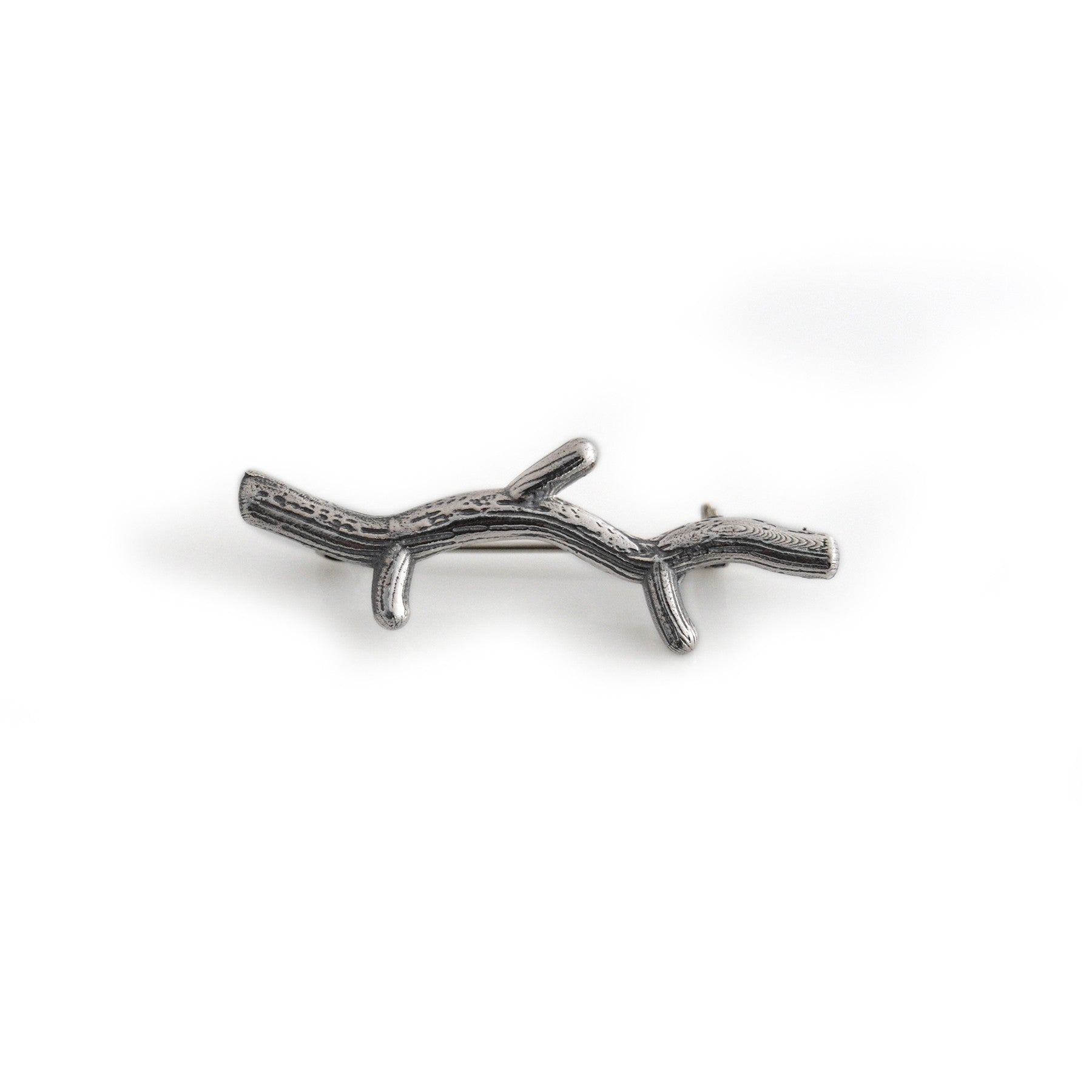 Exclusive Sterling Silver Twig Stock Pin/Brooch