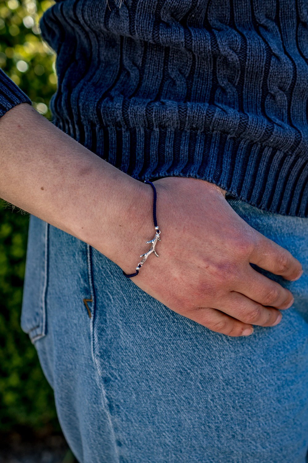 Exclusive Sterling Silver Twig Friendship Bracelet