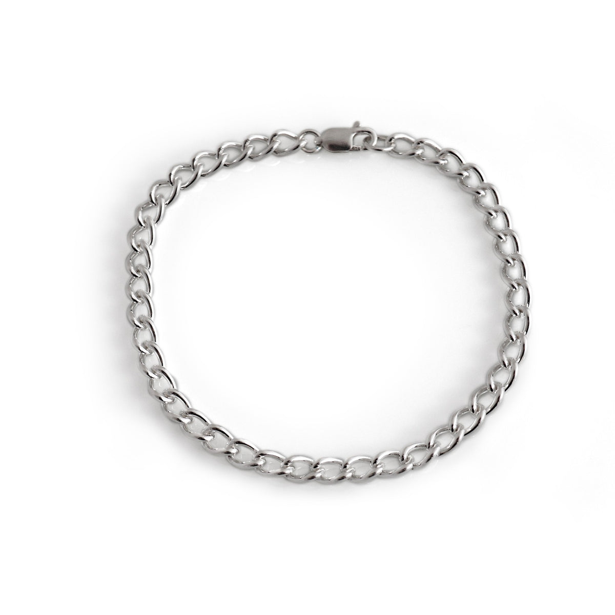 Sterling Silver Open Curb Chain Bracelet