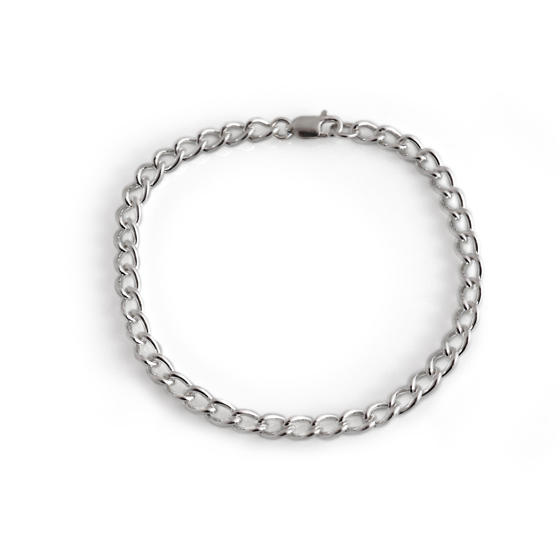 Sterling Silver Open Curb Chain Bracelet