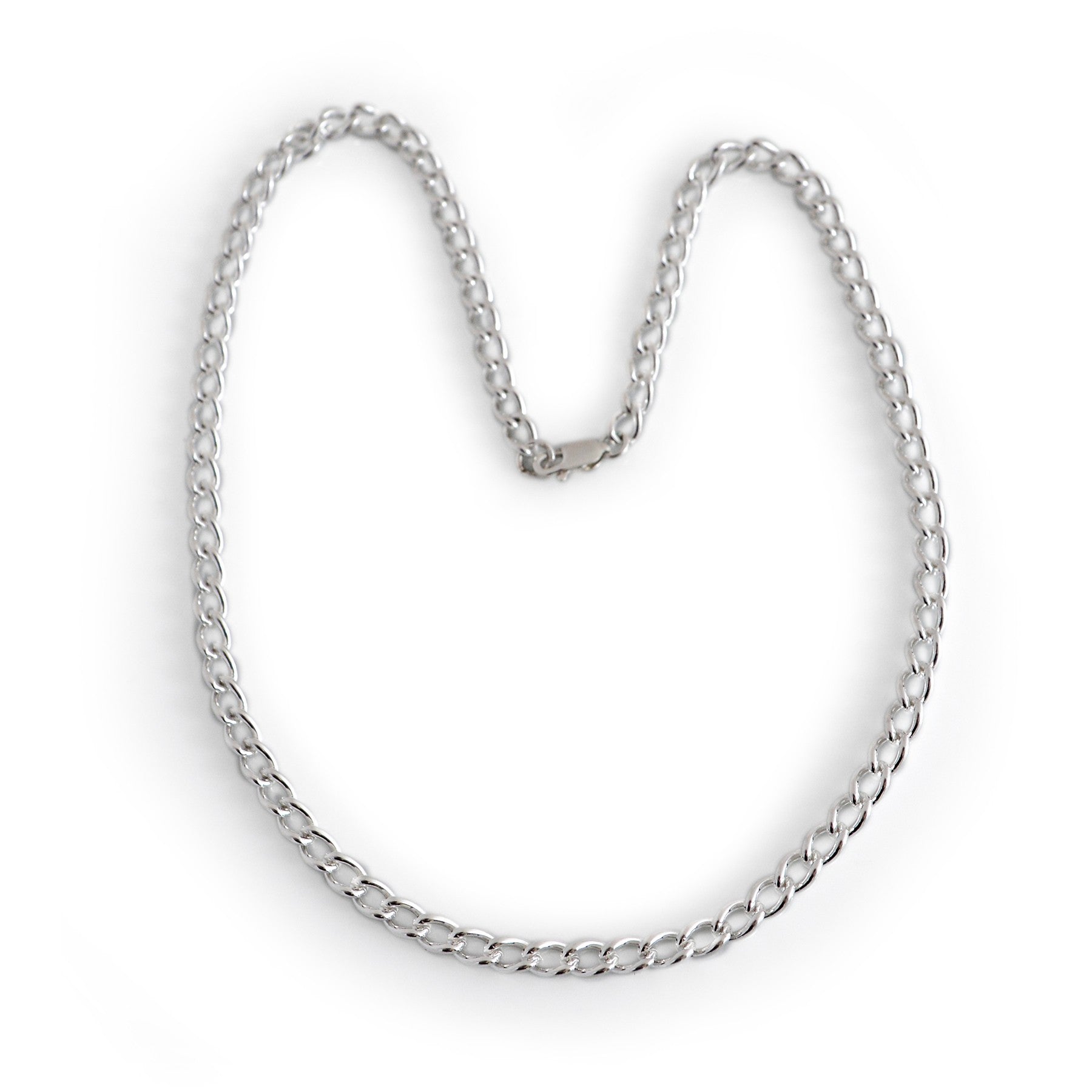 Sterling Silver Open Curb Chain Necklace