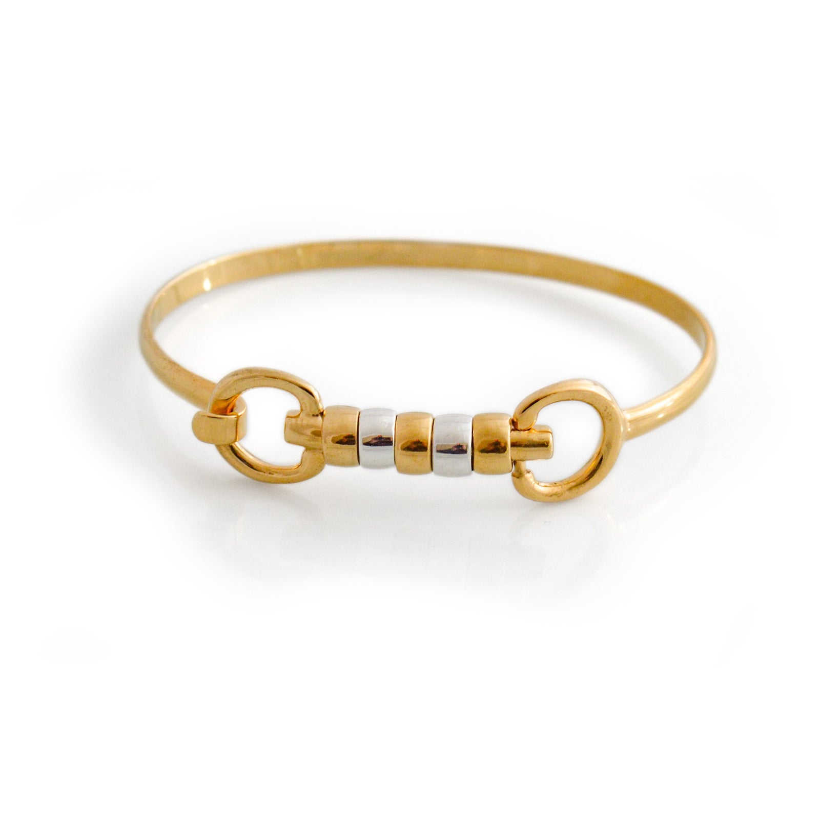 Gold Plated & Sterling Silver Cherry Roller Bangle