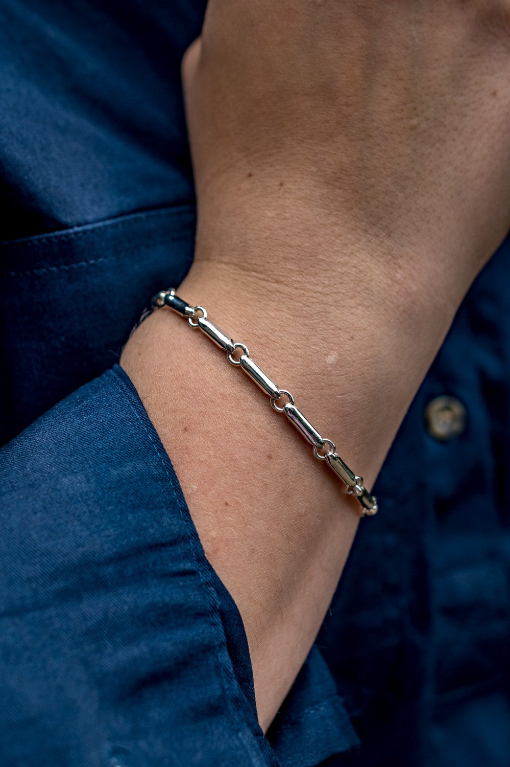 Sterling Silver Bar Bracelet