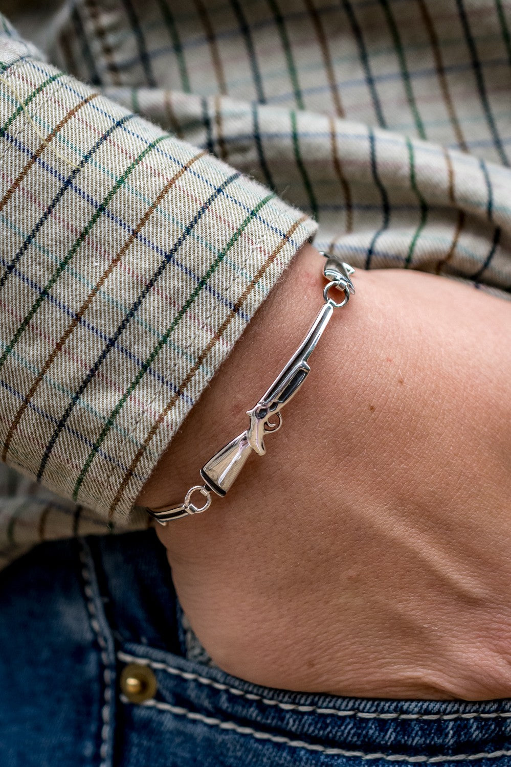 Exclusive Sterling Silver Abbey Ling Shotgun Bracelet