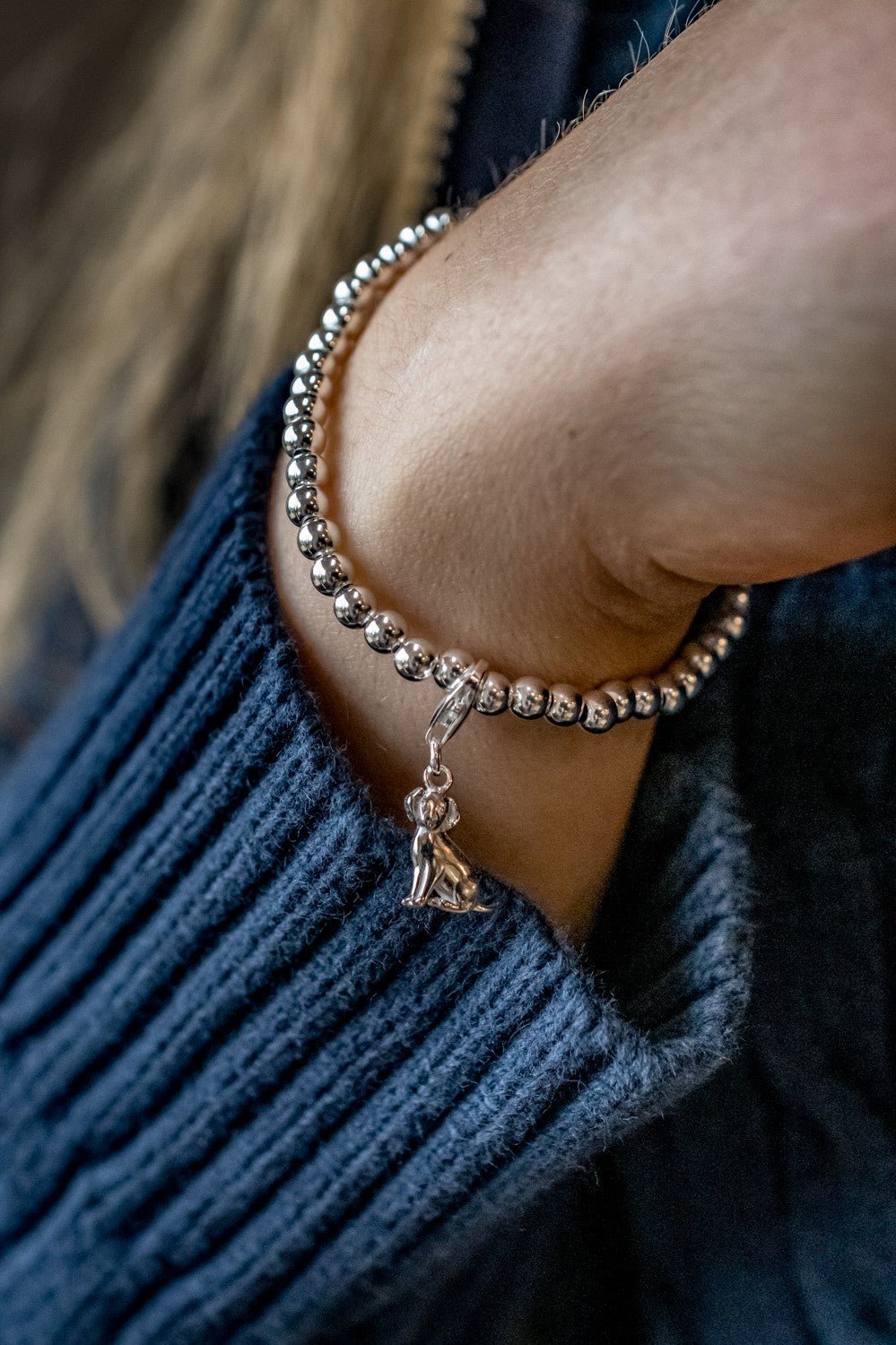 Sterling Silver Rounded Bead Bracelet