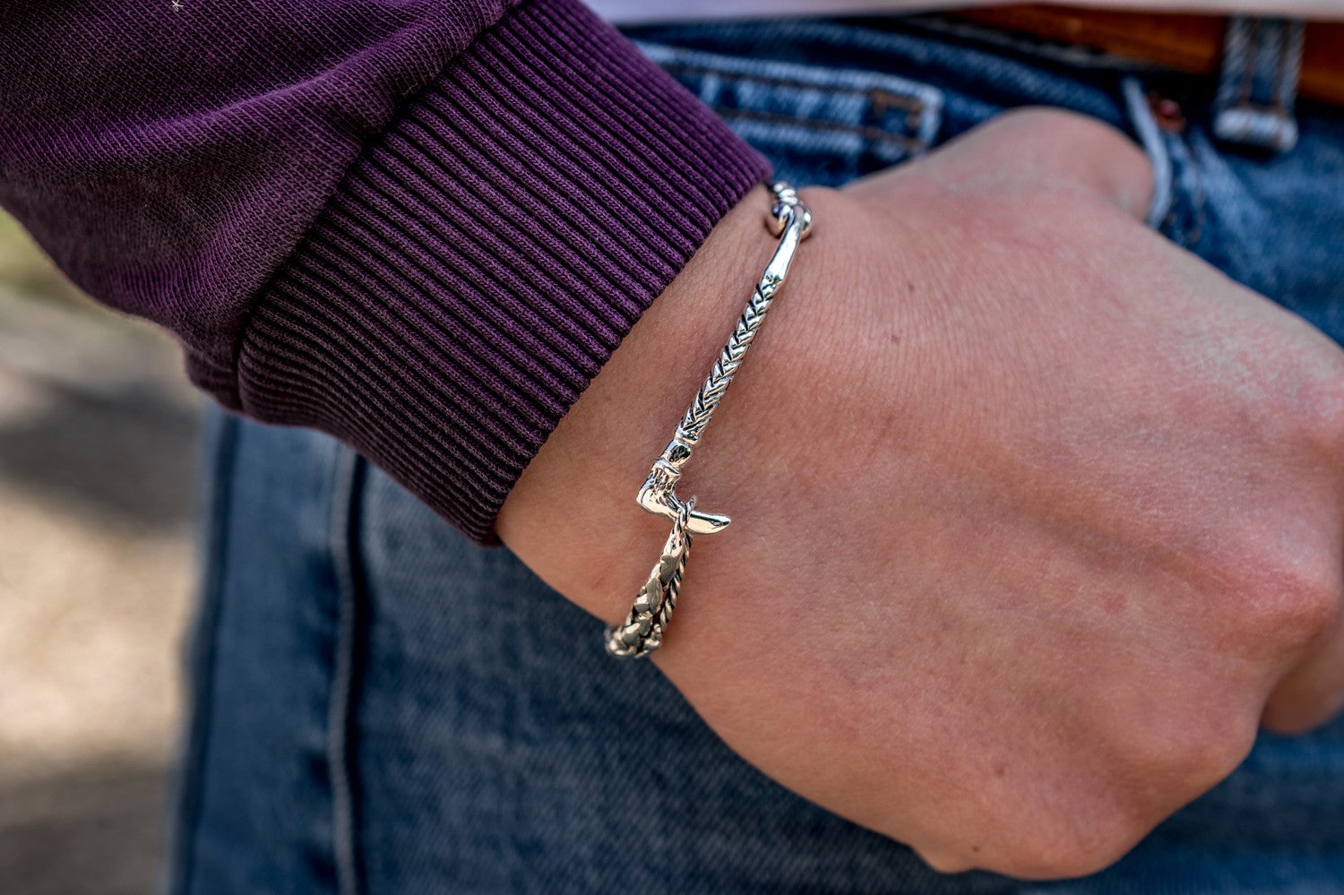 Exclusive Sterling Silver Whip Bracelet