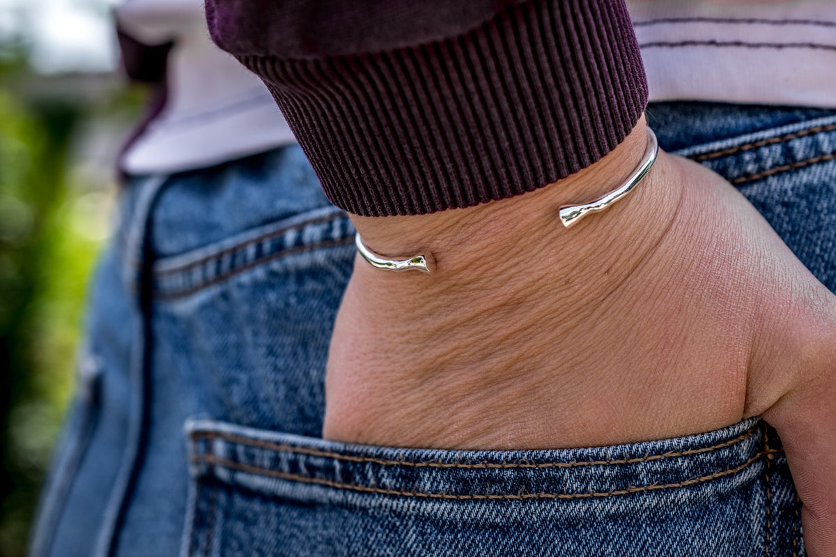 Exclusive Sterling Silver Hoof Cuff Bangle
