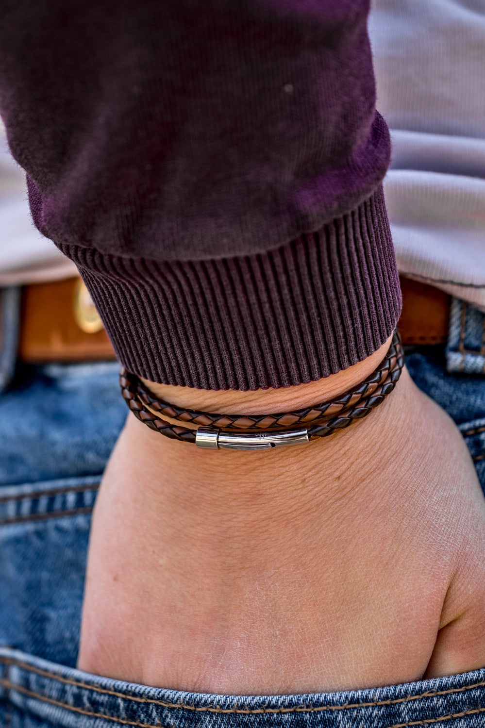 Double Leather Bracelet