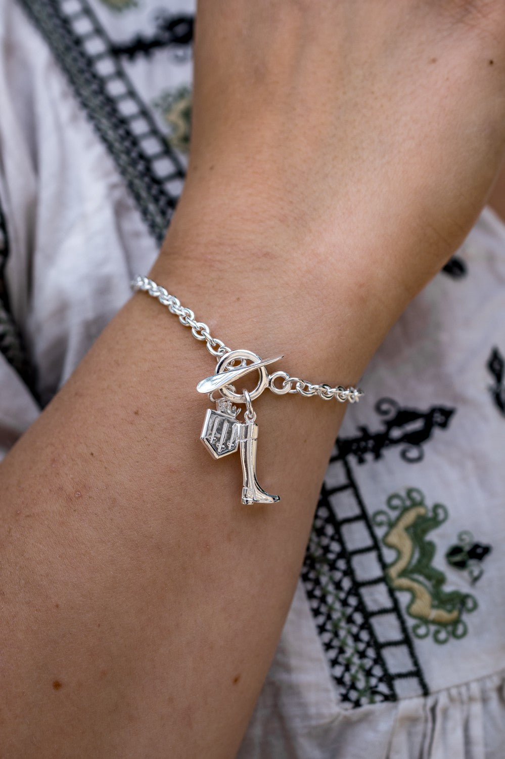 Exclusive Sterling Silver Fairfax & Favor Cluster Bracelet