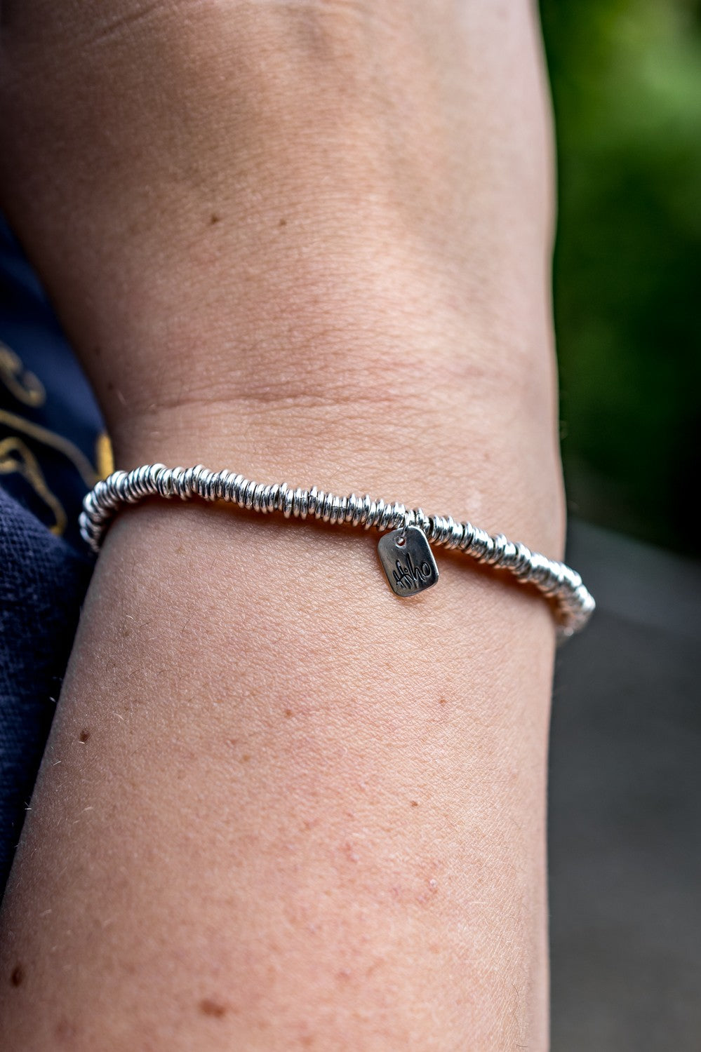 Sterling Silver Elasticated Multi-link Bracelet