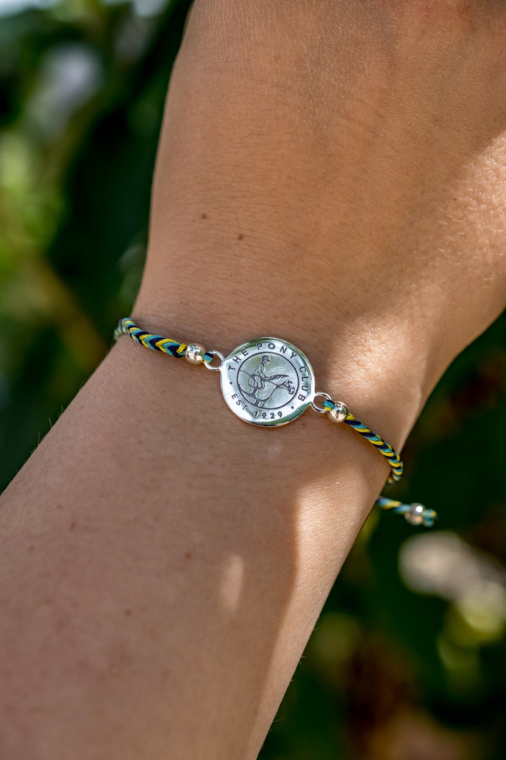 Exclusive Sterling Silver Pony Club Disc Friendship Bracelet