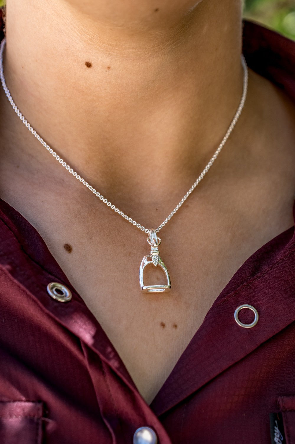 Sterling Silver Small Stirrup Pendant