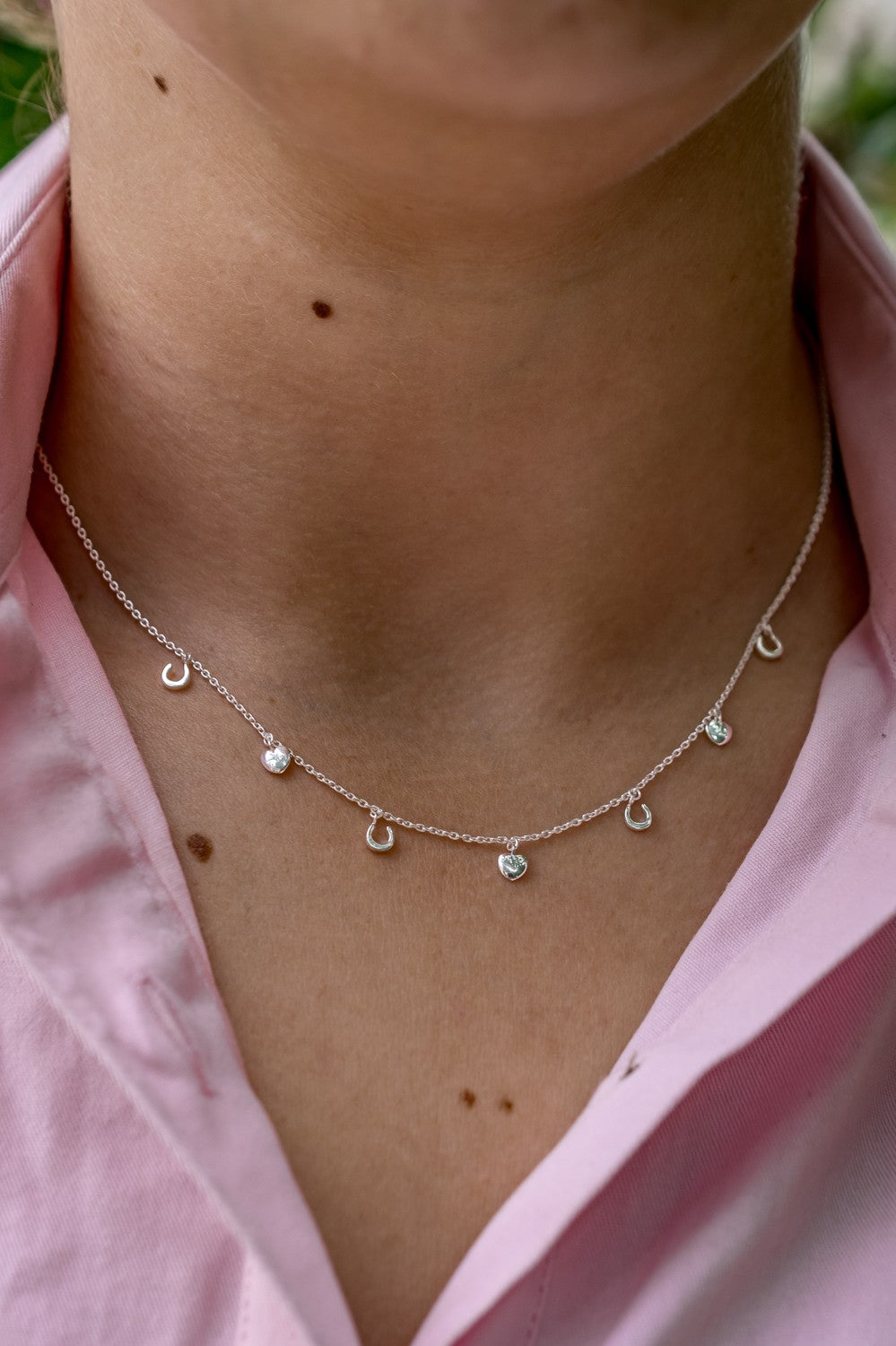 Exclusive Hearts & Horseshoes Dinky Necklace