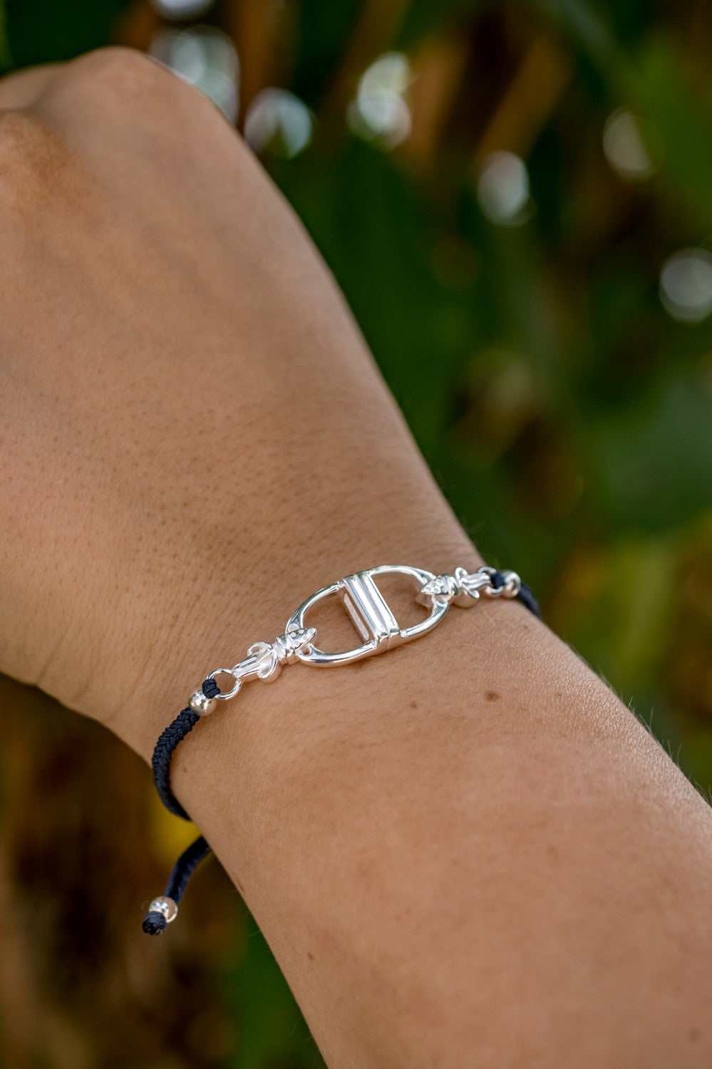 Exclusive Sterling Silver Stirrups Friendship Bracelet