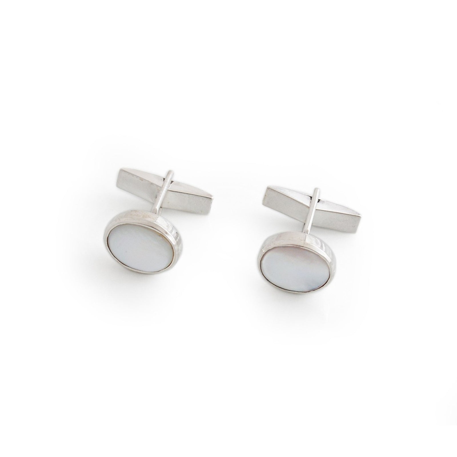 Sterling Silver & Mother of Pearl Cufflinks