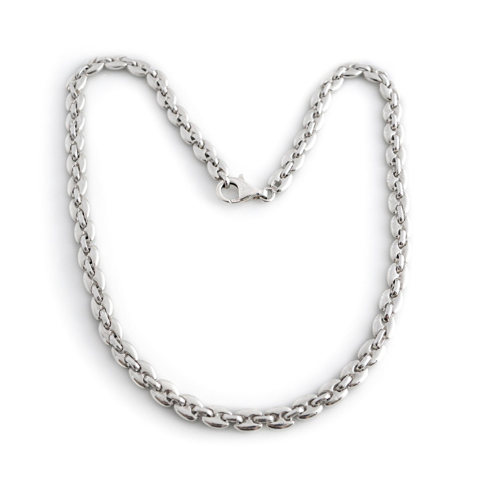Sterling Silver Coffee Bean Necklace