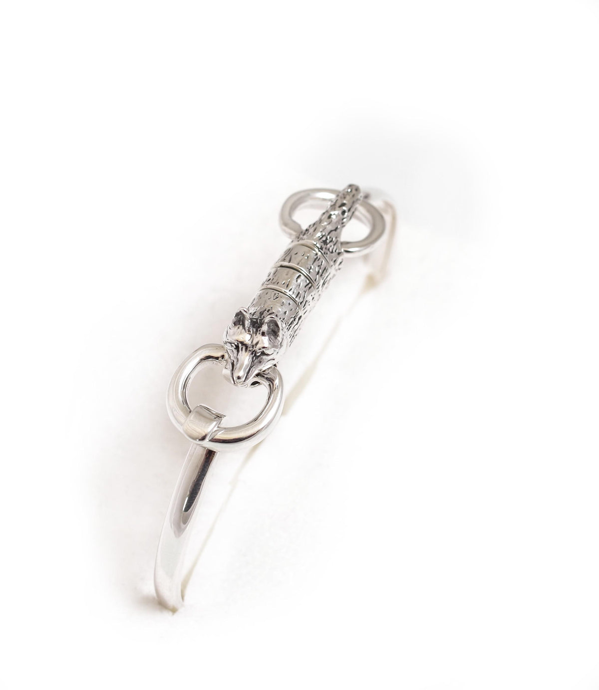 Exclusive Sterling Silver Fox Cherry Roller Bangle