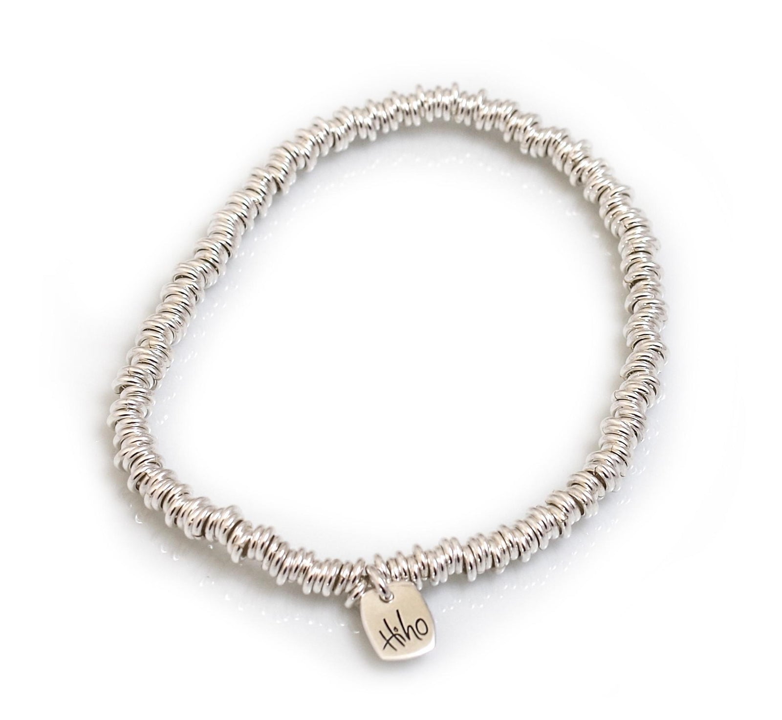 Sterling Silver Elasticated Multi-link Bracelet