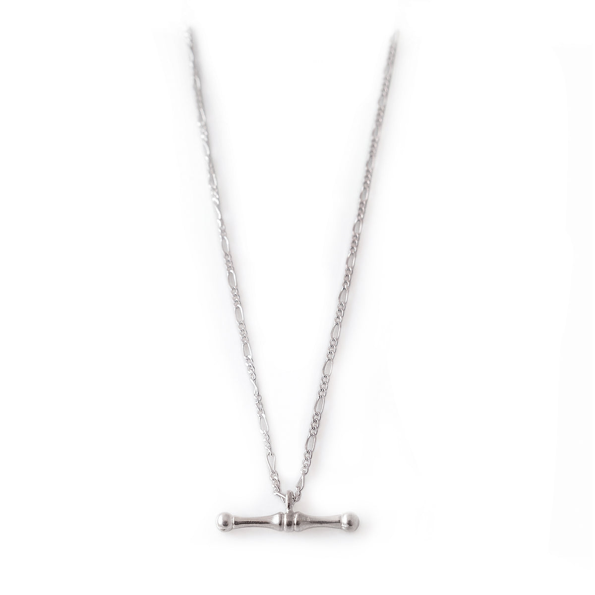 Sterling Silver Dogbone T-Bar Necklace