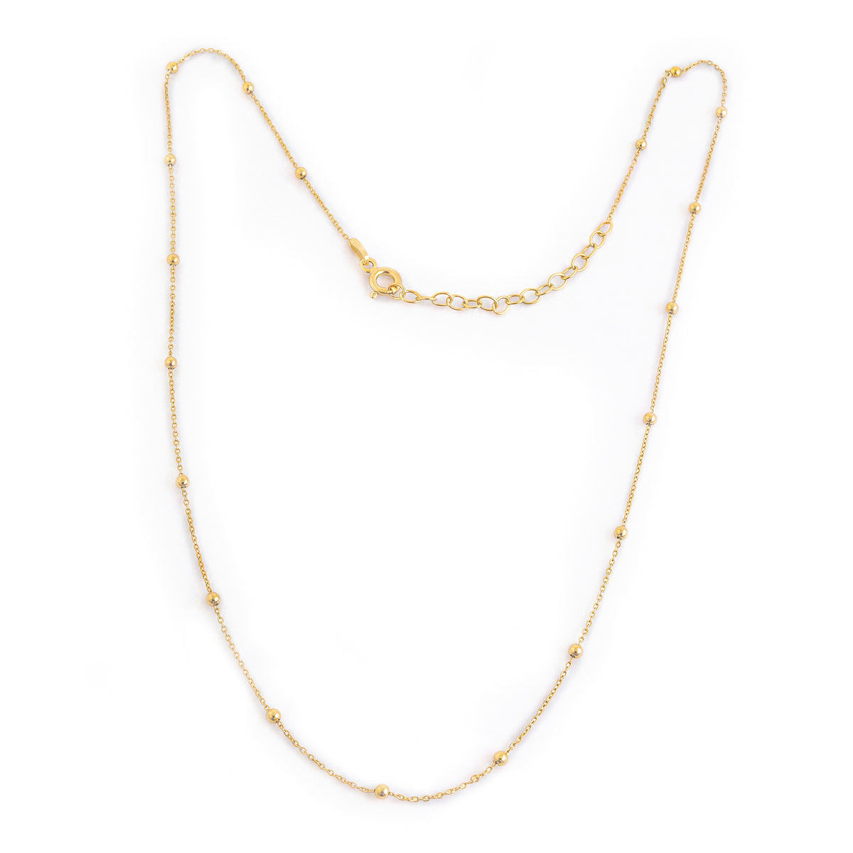 Sterling Silver Beaded Trace Chain