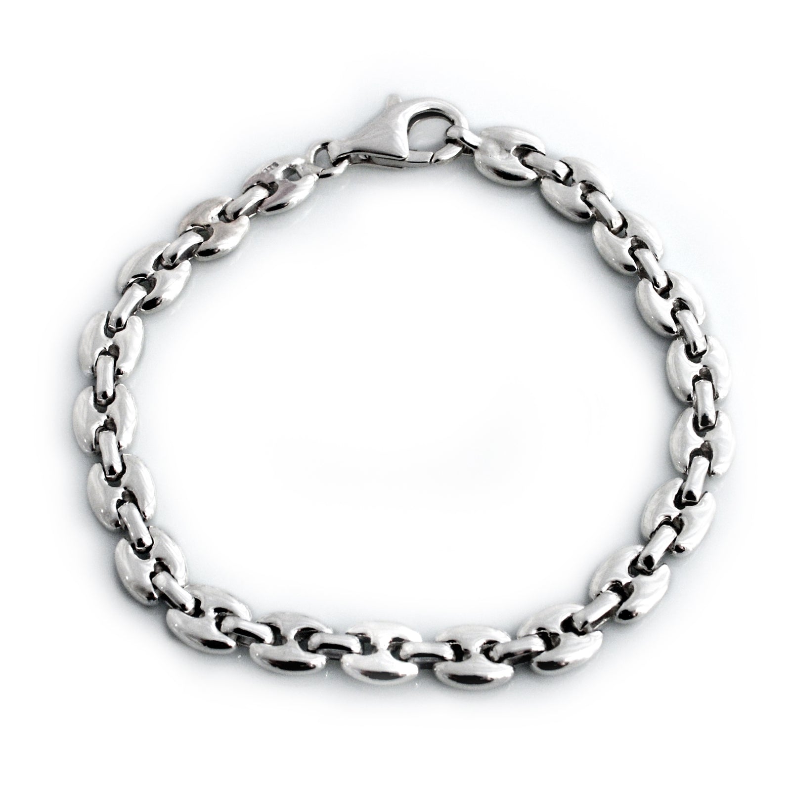 Sterling Silver Coffee Bean Bracelet