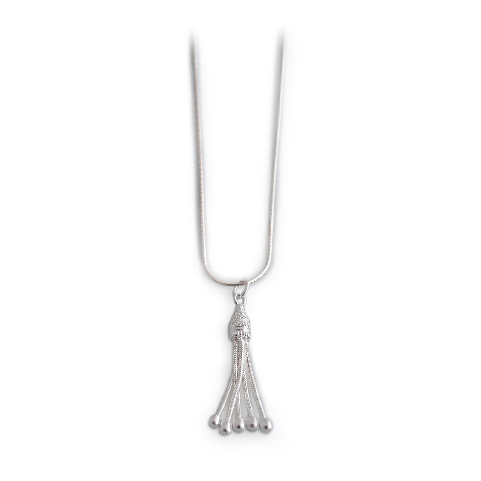 Exclusive Sterling Silver Tassel Pendant With Chain