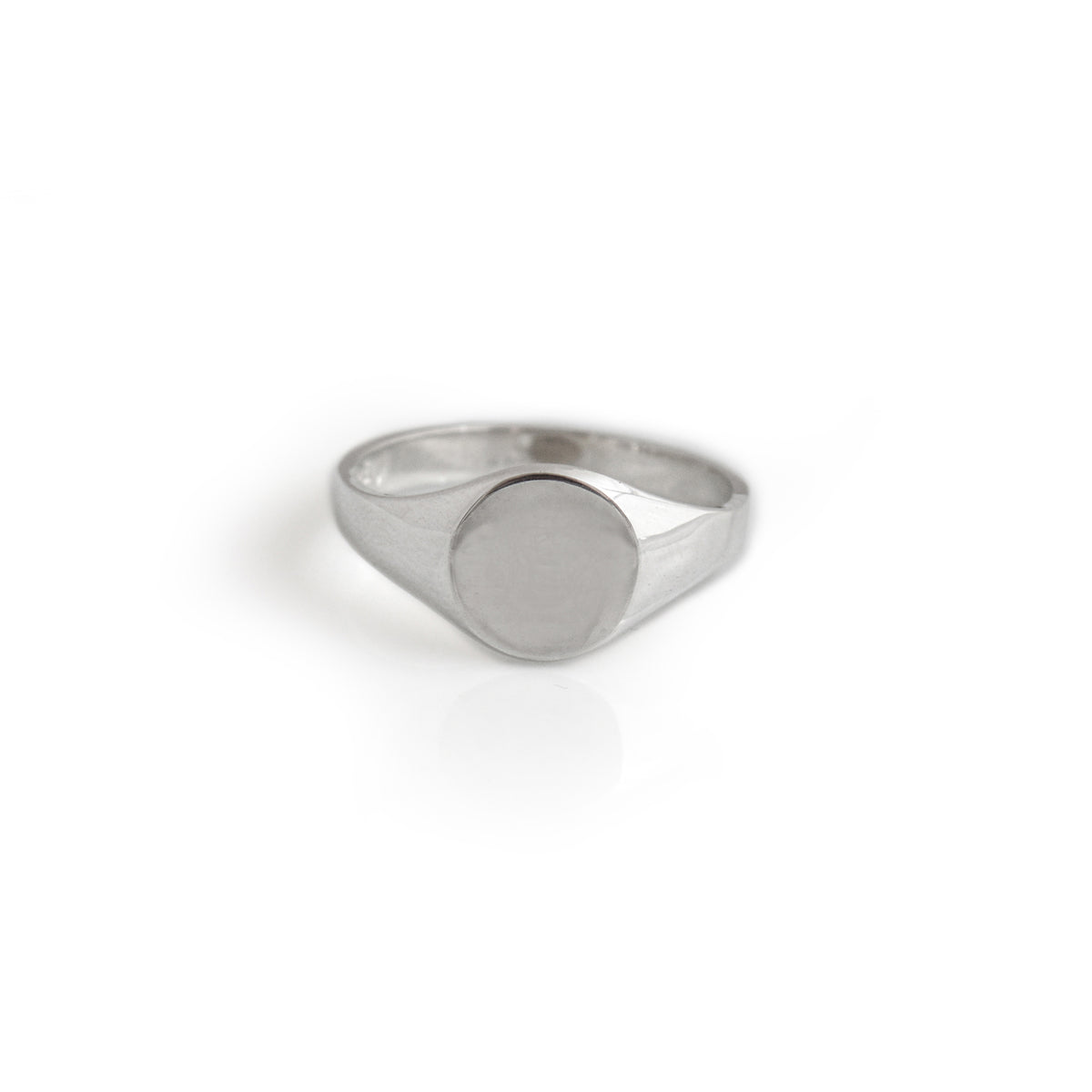 Sterling Silver Rounded Signet Ring