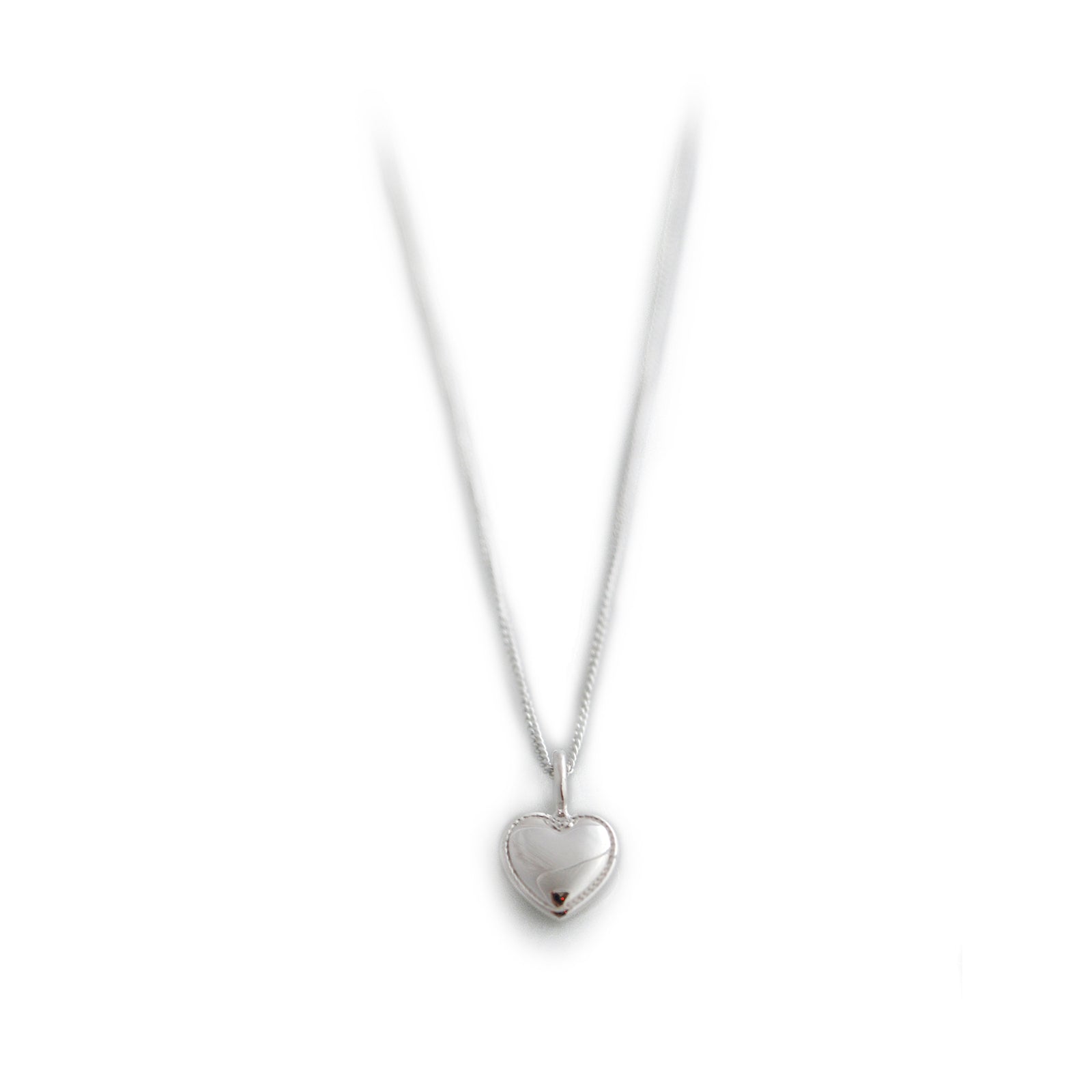 Sterling Silver Heart Pendant With Chain