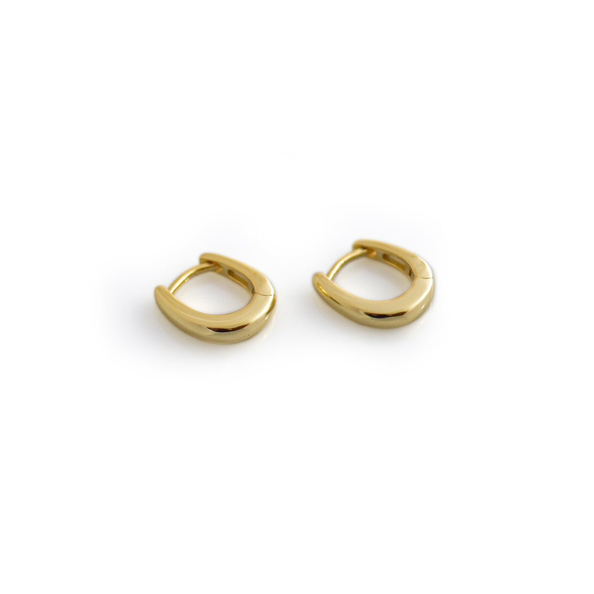 Sterling Silver & 18ct Gold Plated Huggie Hoop Earrings