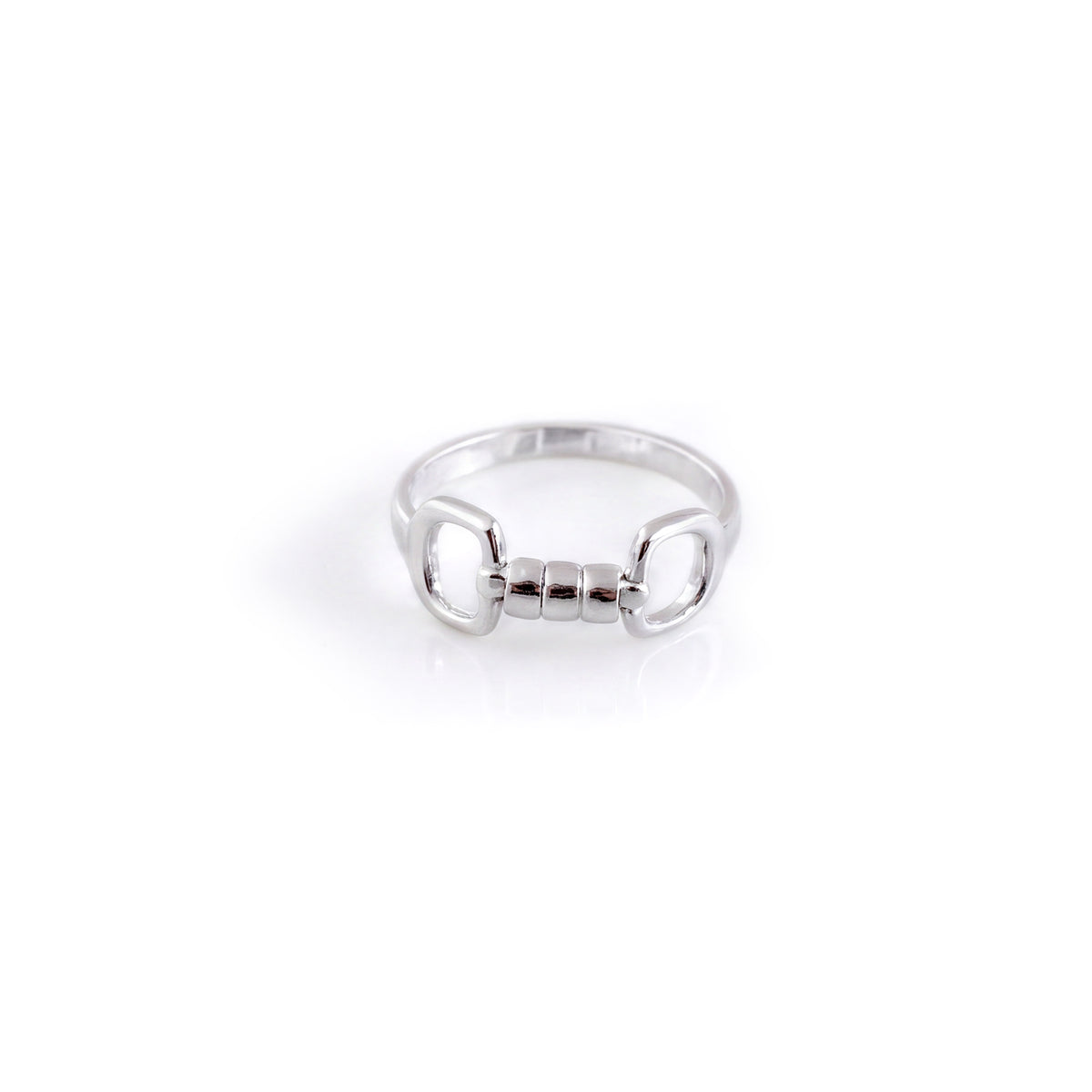 Exclusive Sterling Silver Cherry Roller Snaffle Ring