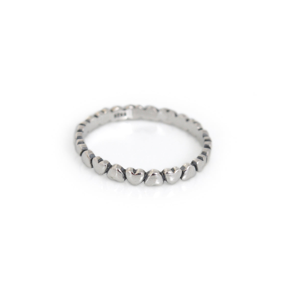 Sterling Silver Multi Hearts Ring