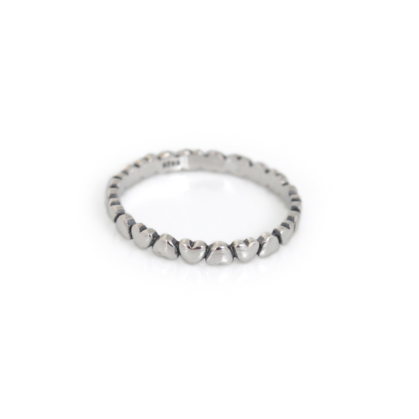 Sterling Silver Multi Hearts Ring
