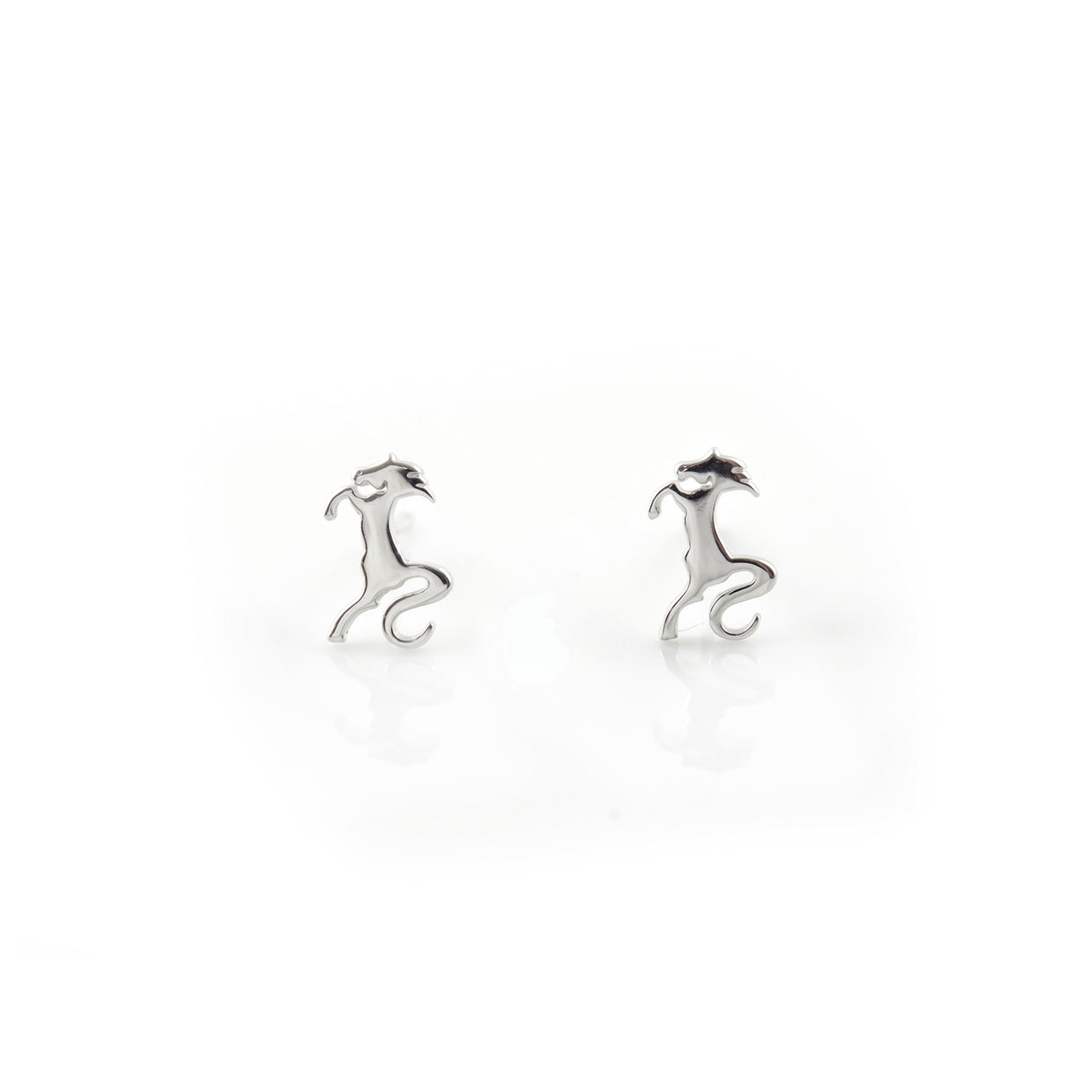 Exclusive Sterling Silver Hiho Rearing Horse Stud Earrings