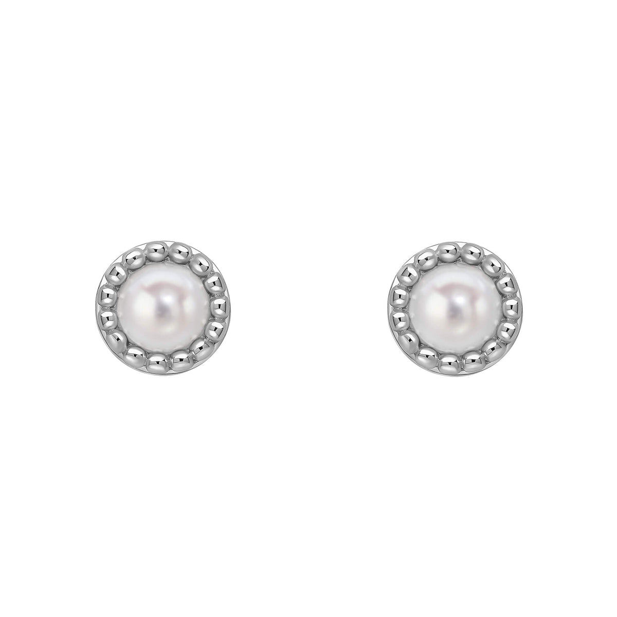 Milgrain Semi-Precious Cabochon June Birthstone Earrings