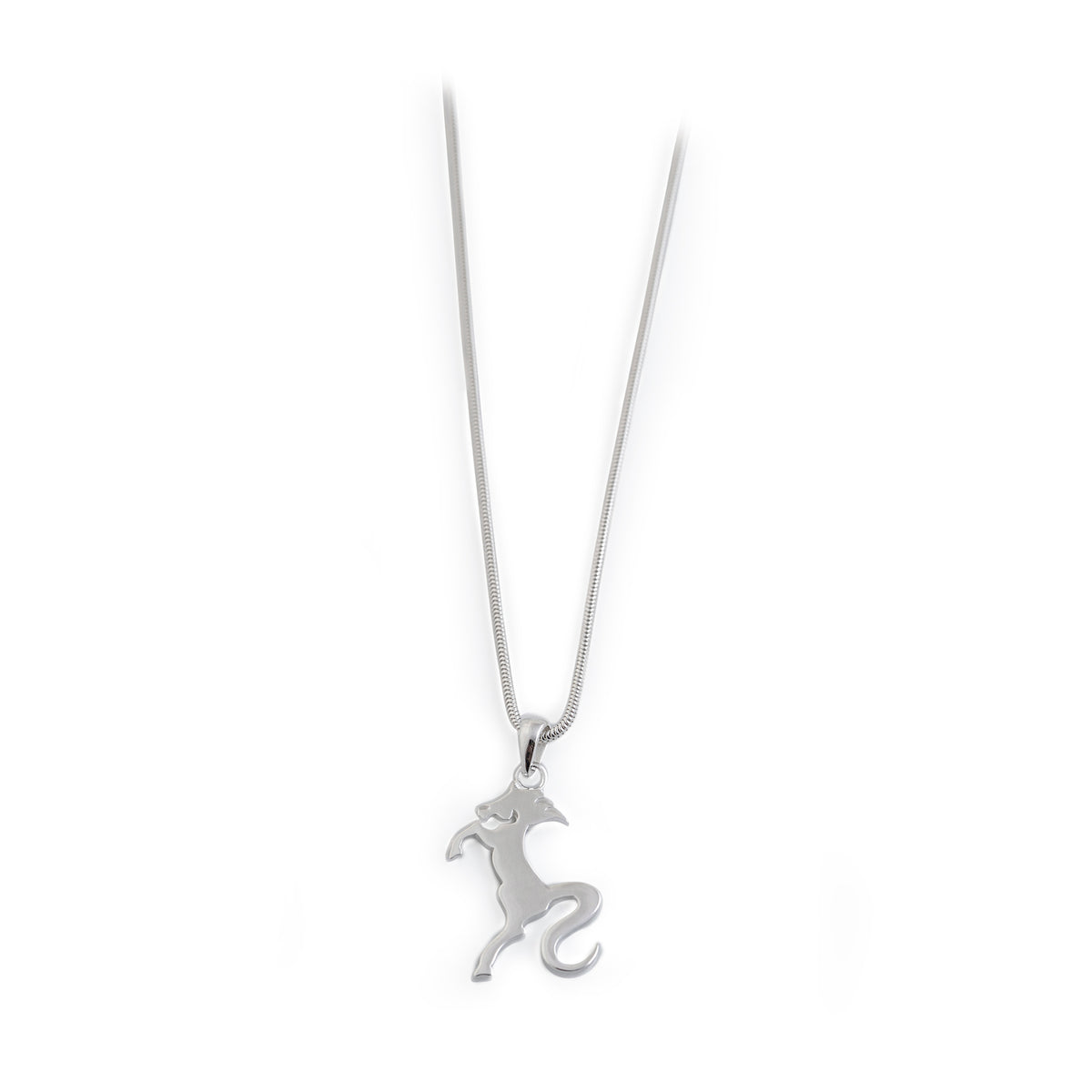 Exclusive Sterling Silver Hiho Rearing Horse Pendant With Chain