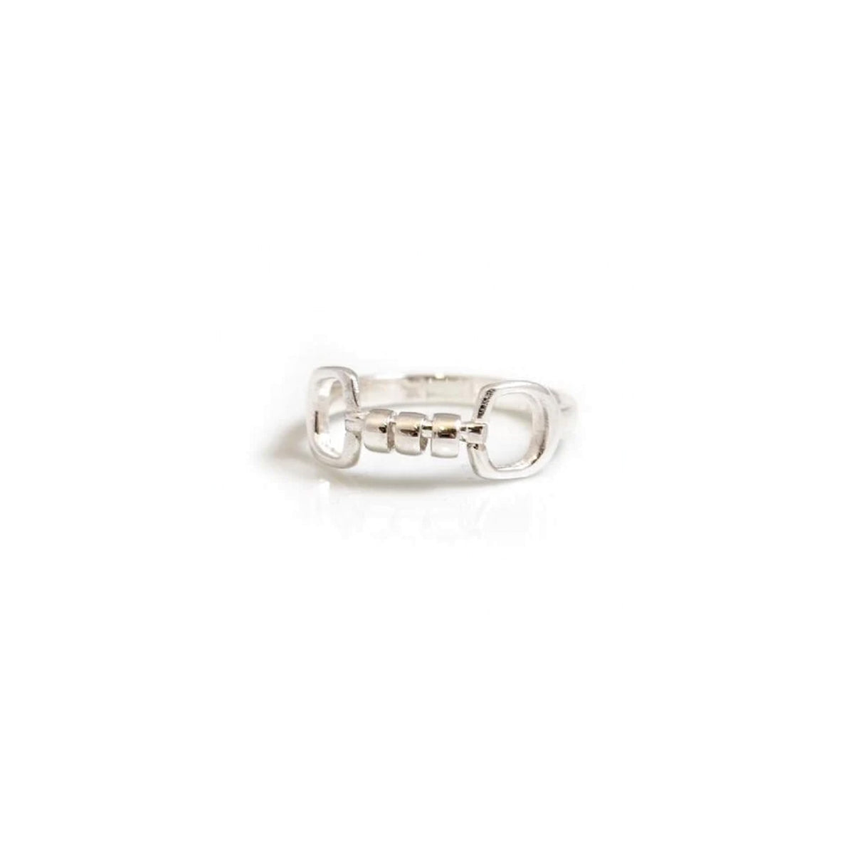 Exclusive Sterling Silver Cherry Roller Snaffle Ring